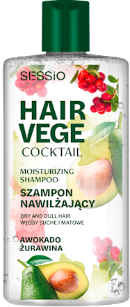 Szampon nawilżający awokado, żurawina Hair Vege Cocktail SESSIO