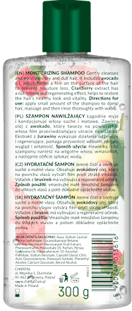 Szampon nawilżający awokado, żurawina Hair Vege Cocktail SESSIO