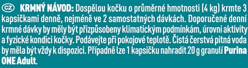 Adult kapsičky pro kočky jehněčí, mořské ryby, kuře, hovězí ve šťávě 40x85g PURINA ONE