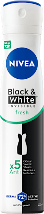 Black & White INVISIBLE fresh - antiperspirant dezodorans u spreju  NIVEA