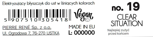 Błyszczyk Outstanding Lip Gloss 19 Clear Situation Miyo