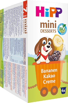 Mini Desserts Bananen Kakao Creme ab dem 7. Monat (4x100 g) HiPP