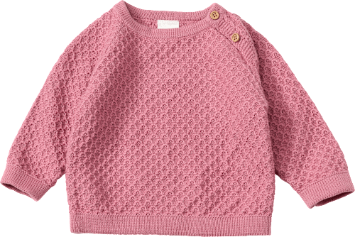Pullover aus Strick mit Raglan-Ärmeln, rosa, Gr. 68 ALANA