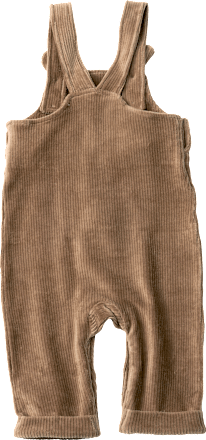 Latzhose aus Ripp-Velours & mit Bären-Motiv, braun, Gr. 86 ALANA