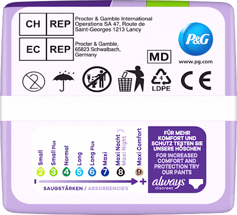 discreet Einlagen Inkontinenz Small Plus always