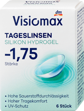 Soczewka silikonowa jednodniowa -1,75 VISIOMAX