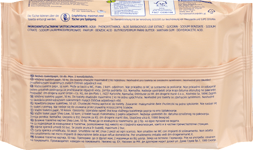 Papier toaletowy nawilżany Shea Love (3 x 50) Sanft&Sicher