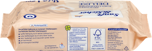 Papier toaletowy nawilżany Shea Love (3 x 50) Sanft&Sicher