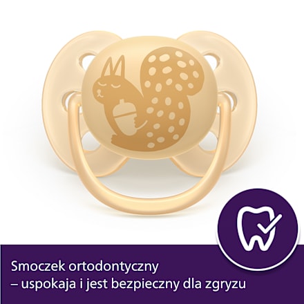Smoczek uspokajający Ultra Soft 6-18m, neutral PHILIPS AVENT