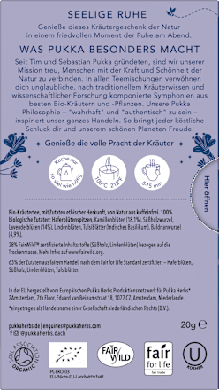 Kräutertee "Night Time" mit Kamille, Lavendel & Baldrian (20 Beutel) pukka