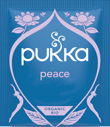 Kräutertee "Peace" mit Grüner Minze, Ashwagandha & Hanföl (20 Beutel) pukka