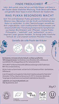 Kräutertee "Peace" mit Grüner Minze, Ashwagandha & Hanföl (20 Beutel) pukka