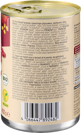 Bio chilis babos egytálétel, chili sin carne dmBio