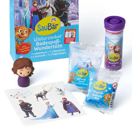 Geschenkset Kinder Winterzauber Badespaß-Wundertüte Frozen  SauBär