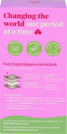 Periodenunterwäsche Teens Hipster Schwarz, Gr. 146/152 The Female Company