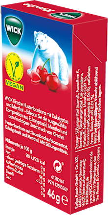 Bonbons Kirsche mit Menthol zuckerfrei WICK