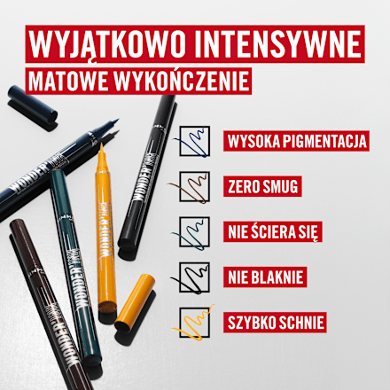 Eyeliner precyzyjny, matowy i wodoodporny Wonder'Ink Precision Eyeliner 002 Spiced Chestnut RIMMEL LONDON