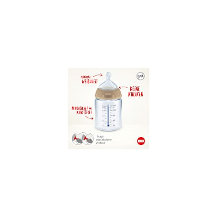 Babyflasche First Choice, grau, 0-6 Monate, 150ml  NUK