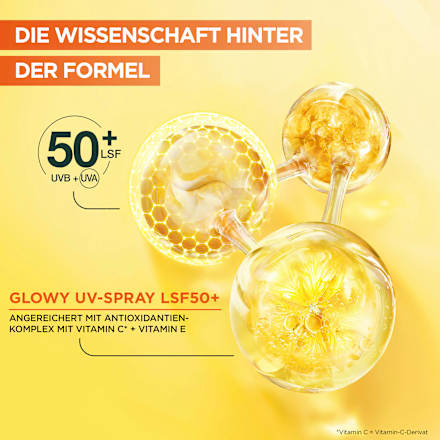 Vitamin C Glowy UV Over Make up Spray LSF 50+ Garnier Skin Active
