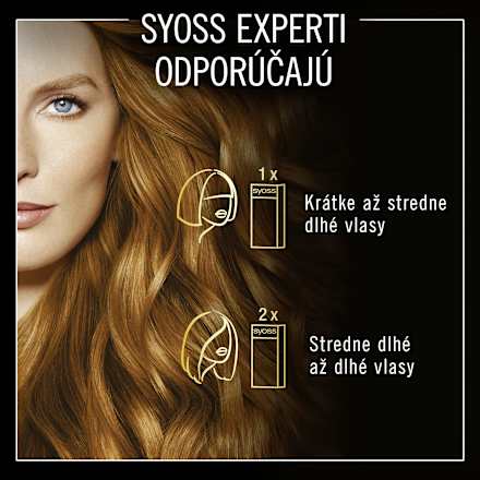 Farba na vlasy - 7-77 žiarivo medený Syoss Oleo Intense