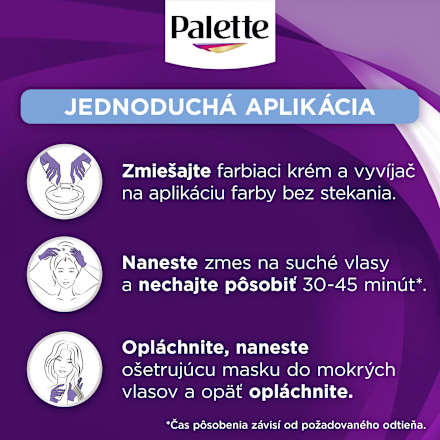 Farba na vlasy - 9.5-1 striebroplavá Palette INTENSIVE COLOR CREME