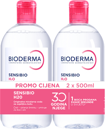 Sensibio H2O micelarna otopina - duo pakiranje (2 x 500 ml) BIODERMA