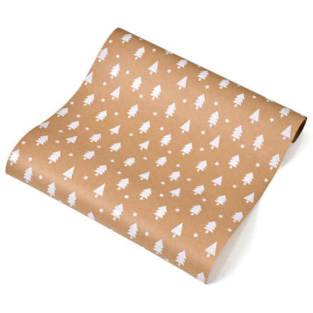 Geschenkpapier Calgary, Naturpapier/Lack weiß, Kurzrolle Profissimo