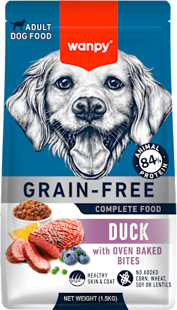 Popolna hrana za odrasle pse z raco wanpy