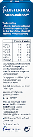 Meno Balance Tabletten 60 St Klosterfrau