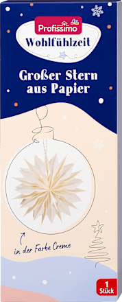Stern aus Papier, groß, creme (50 cm) Profissimo