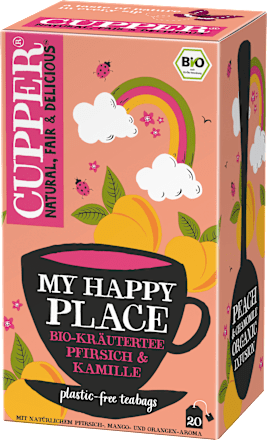 Kräutertee "My Happy Place" mit Pfirsich & Kamille (20 Beutel) Cupper