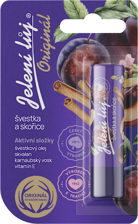 Originál pomáda na rty švestka a skořice Jelení lůj