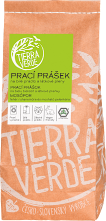 prací prášek na bílé prádlo a látkové pleny TIERRA VERDE