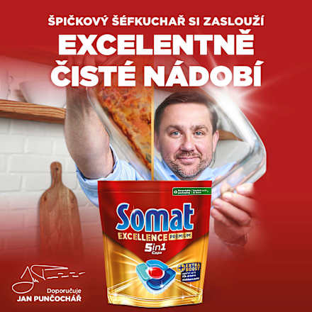 Excellence kapsle do myčky 5 v 1 Somat