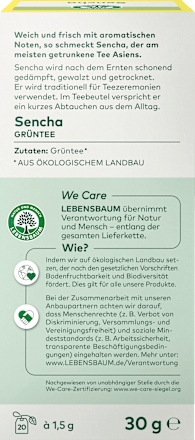 Grüner Tee Sencha (20 Beutel) LEBENSBAUM