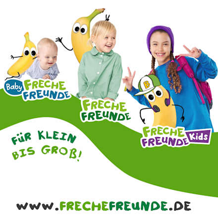 Kindersnack Knusper-Herzchen Banane & Erdbeere, ab 1 Jahr  Freche Freunde