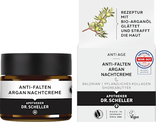 Anti Falten Nachtcreme mit Arganöl Dr. Scheller