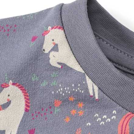 Sweatshirt mit Einhorn-Muster, grau, Gr. 110 ALANA