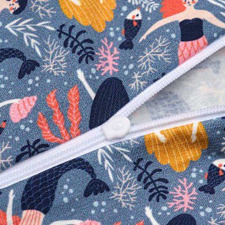 Bettwäsche mit Meerjungfrauen-Muster, blau, 140x200 + 80x80 cm ALANA