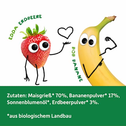 Kindersnack Knusper-Herzchen Banane & Erdbeere ab 1 Jahr Freche Freunde