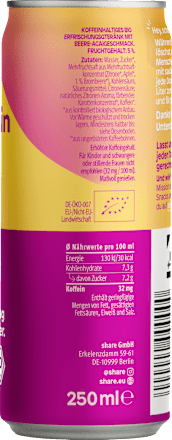 Erfrischungsgetränk, Koffein Drink Beere & Acai share