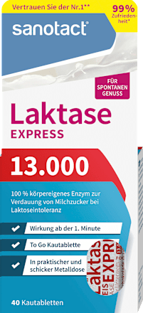 Express Laktase 13000 Kautabletten 40 St sanotact