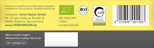 Schwarzer Tee Darjeeling (20 Beutel) LEBENSBAUM