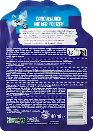 Płyn do kąpieli z bąbelkami o zapachu borówki Ijo-Ijo Kneipp Naturkind