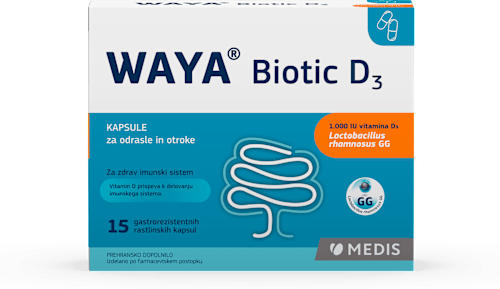 Biotic D3 kapsule za odrasle in otroke WAYA
