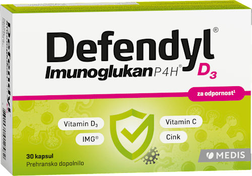 Imunoglukan P4H® D3 prehransko dopolnilo za odpornost Defendyl