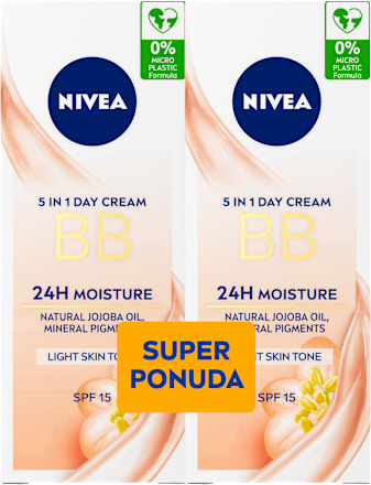 BB dnevna krema 5u1, duopack, 2 x 50 ml – light, spf 15 NIVEA