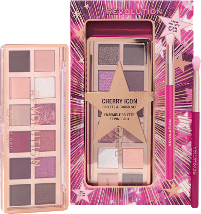 Cherry Icon paleta sjena za oči i četkica REVOLUTION