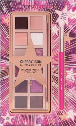 Cherry Icon paleta sjena za oči i četkica REVOLUTION