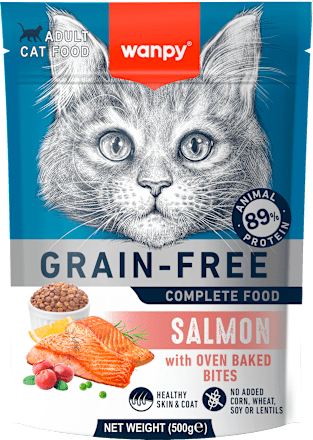 Popolna hrana za odrasle mačke z lososom wanpy